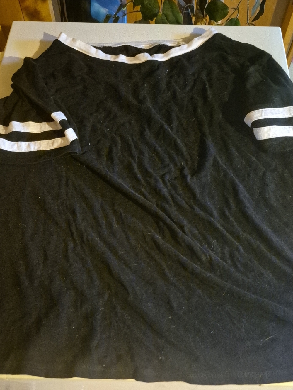 torrid Black & White Short Sleeve Colorblock Tee